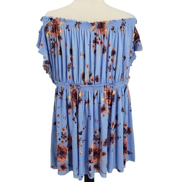 We The Free Linen Blend Smocked Off Shoulder Top M - Picture 5 of 6